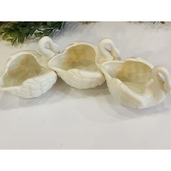 Lenwile Ardalt Artware 3 Porcelain Swans‎ Figurine Japan 10 3/4" W Collectable - Picture 6 of 8